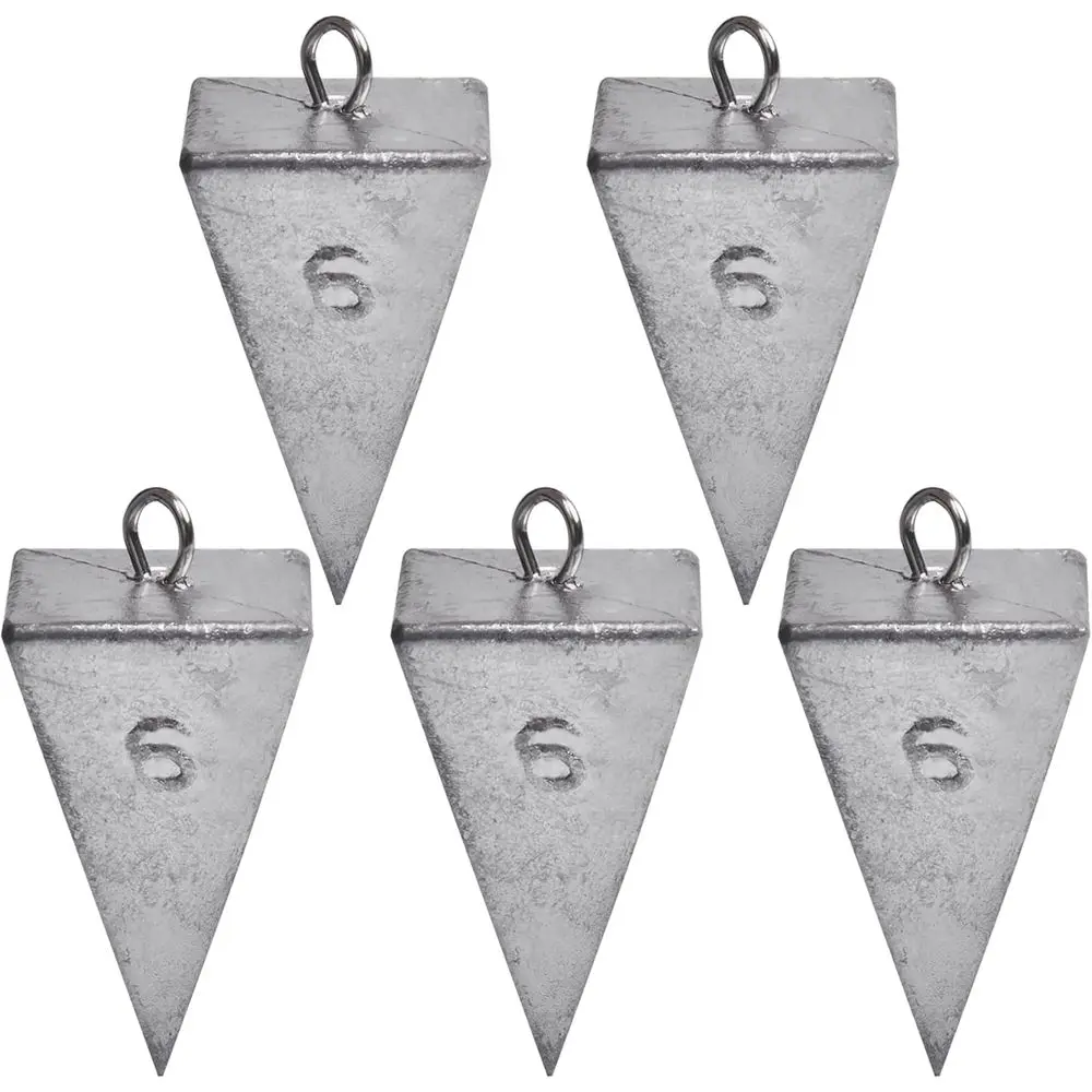 

Saltwater Pyramid Sinkers for Surf & Catfish Fishing - 1 to 8 oz Weights