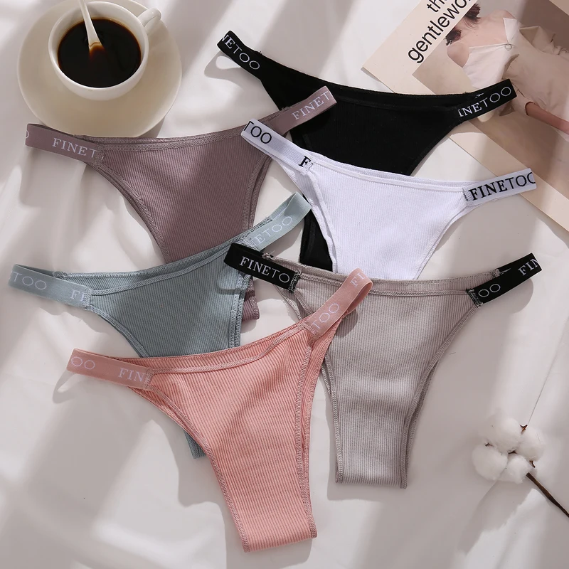 1PCS Women Sexy Cotton Panties High Elastic Low Rise Brazilian Panties Female Ribbed Cotton Underwear Soft Breathable Lingerie