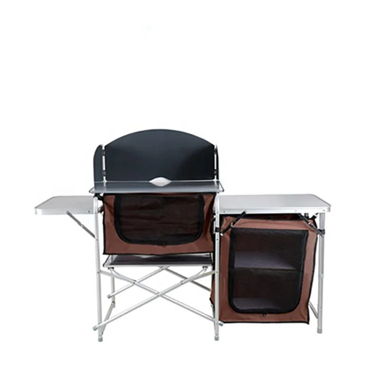 

Hot Selling Outdoor Portable Folding BBQ Camping Kitchen Table Sets