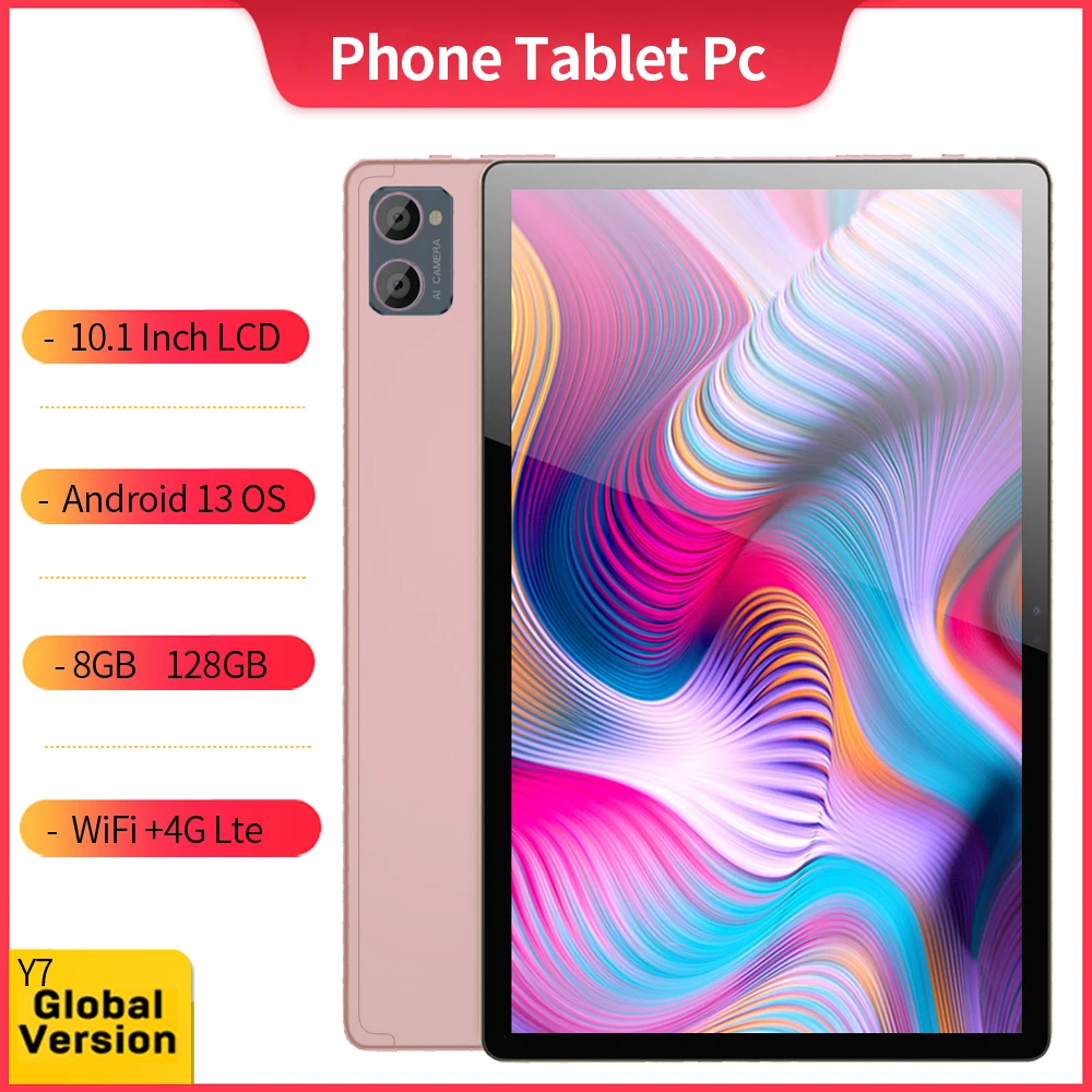 NEWBDF Y7  Max Android 13 Tablet 10.1" HD+ 60Hz Display TV Rheinland Octa Core Cpu 8GB RAM 128GB ROM 8000mAh 18W 4G LTE Tab