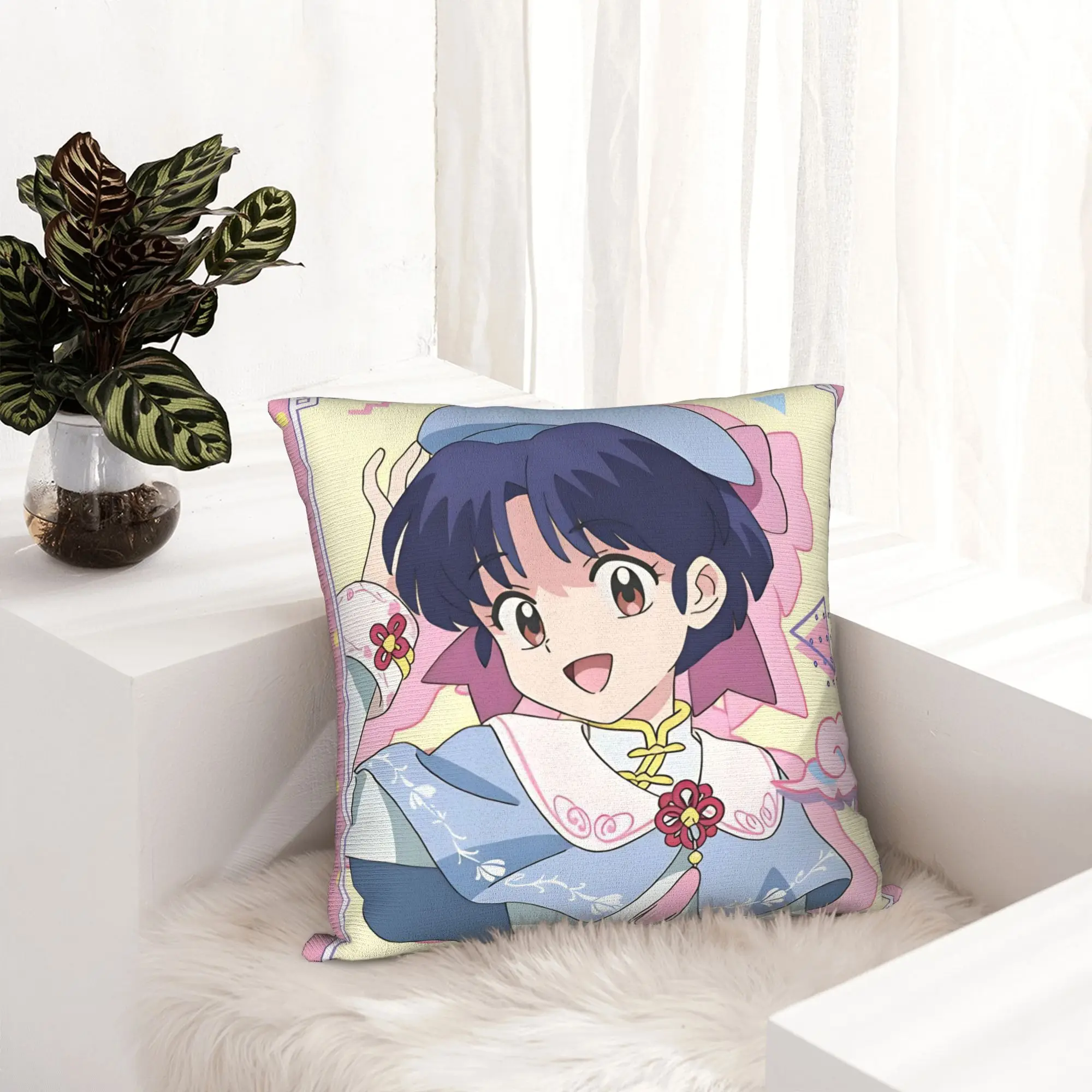 Ranma 1/2 Akane Tendo Pillowcase Printing Cushion Cover Decor  Pillow Case Cover Seater Square