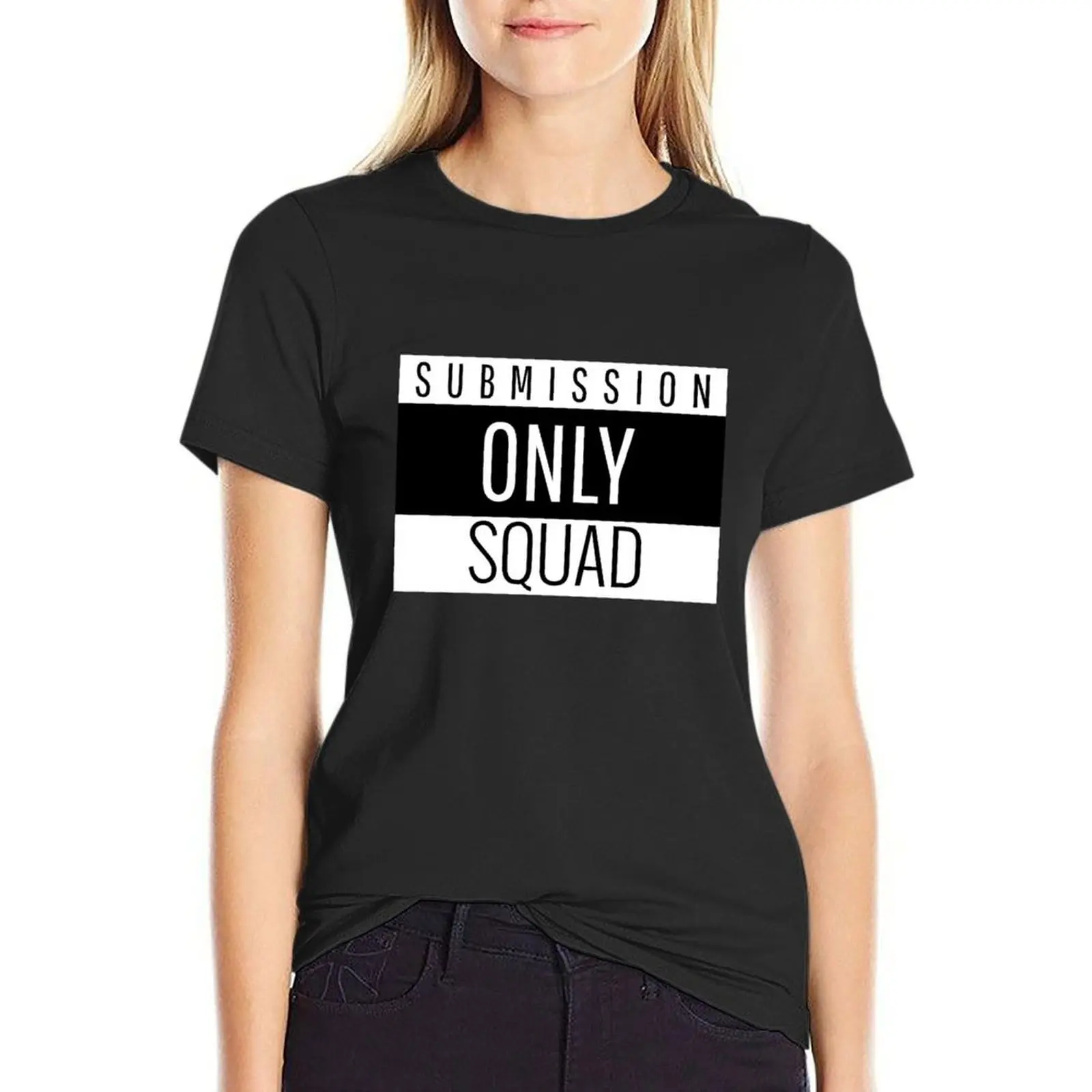 Submission Only Squad T-Shirt summer top tees hippie clothes graphics Women's summer blouses 2024