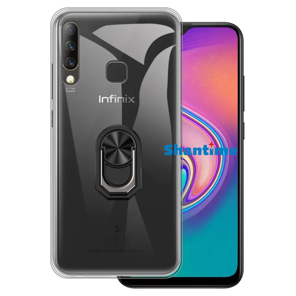 Роскошный противоударный кольцевой держатель для Infinix S4 X626 Чехол Мягкий Силиконовый ТПУ защитный чехол-держатель