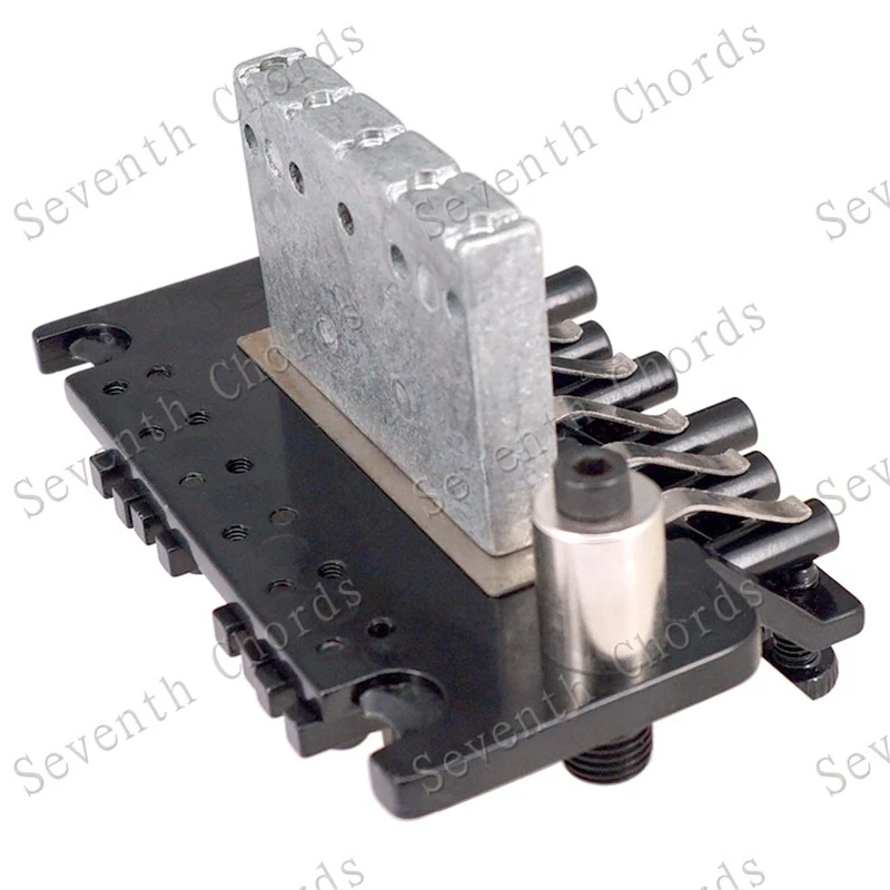 Ein Set Schwarze Tremolo-Brücke mit Doppelverriegelungssystem Gitarrenbrücke Zubehörteile Musikinstrument – Detail 6