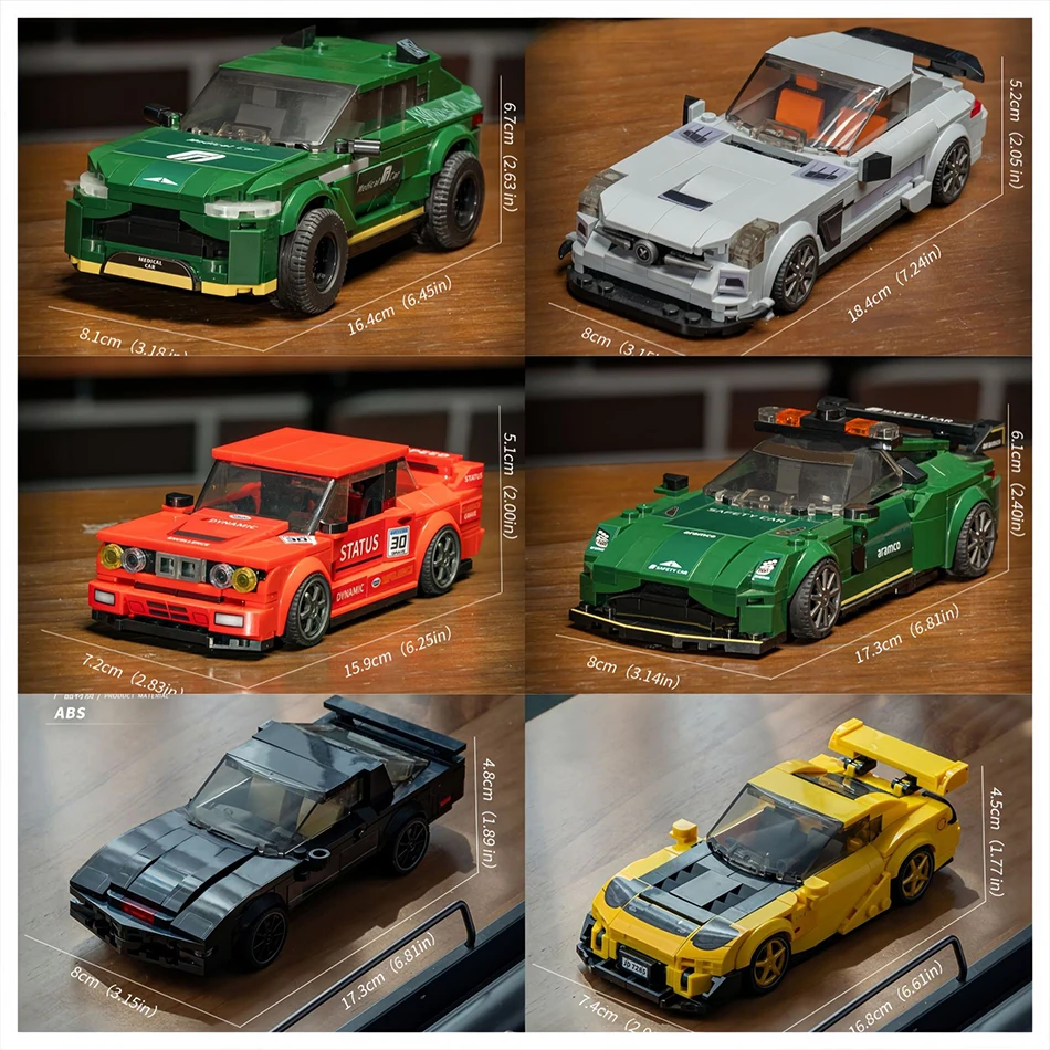 MOC سرعة المتسابق سيارة رياضية اللبنات التقنية سباق السيارات Supercar المرآب المشهد الجمعية الطوب لعب الاطفال الكبار الهدايا