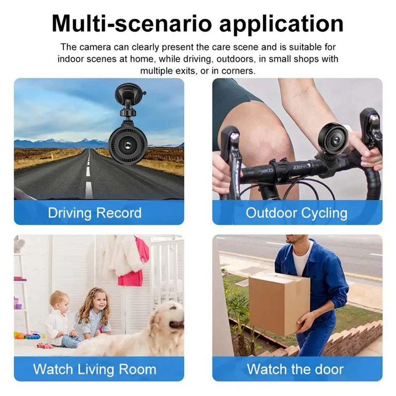 Wireless Wifi HD 1080P Camera Home Security Surveillance Camera Microphone Motion Detection Support