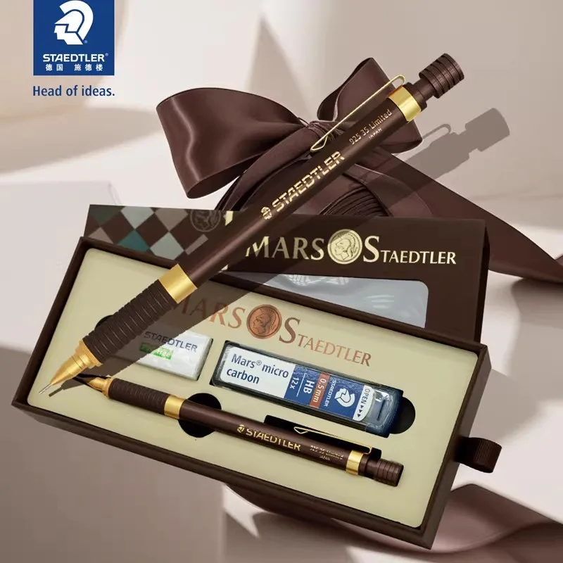 

1 комплект, ограниченная серия, немецкий автоматический карандаш STAEDTLER 925 35, шоколадно-коричневый, 0,5 мм, металлический механический карандаш для письма и рисования