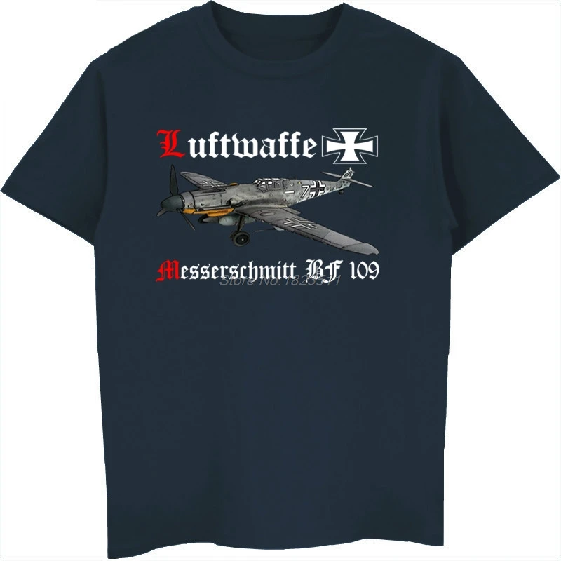 New Fashion Funny T-shirt Messerschmitt Bf 109 Germany Wwii T Shirt New Amazing Graphic Tshirt Men Cotton Tees Tops Harajuku