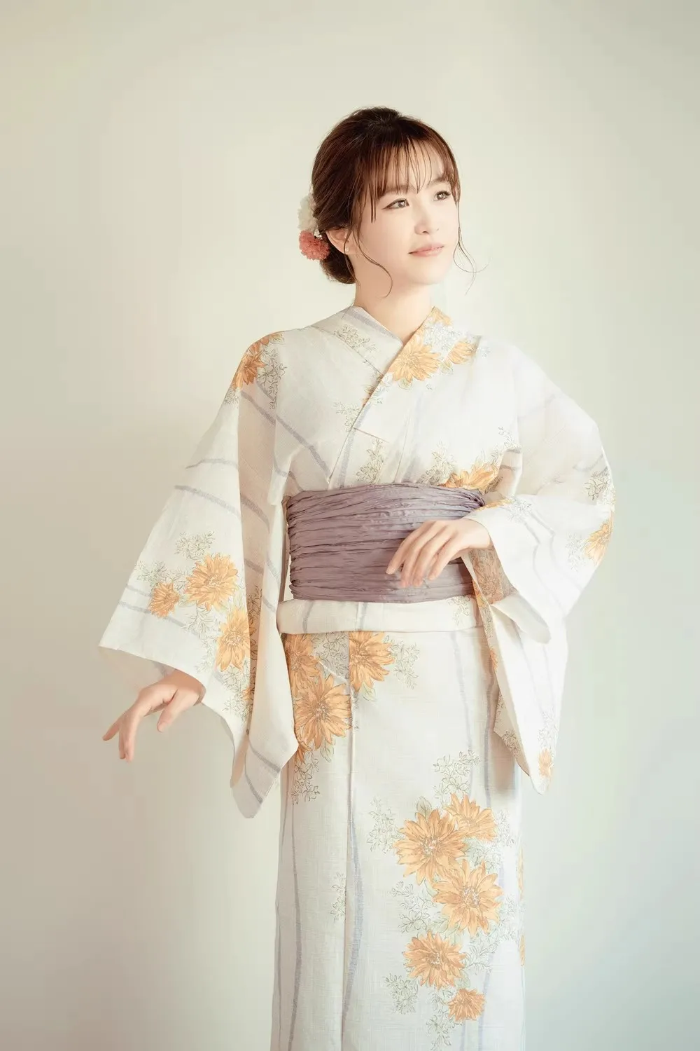 NONE Yukata Women Cotton Free Size 6
