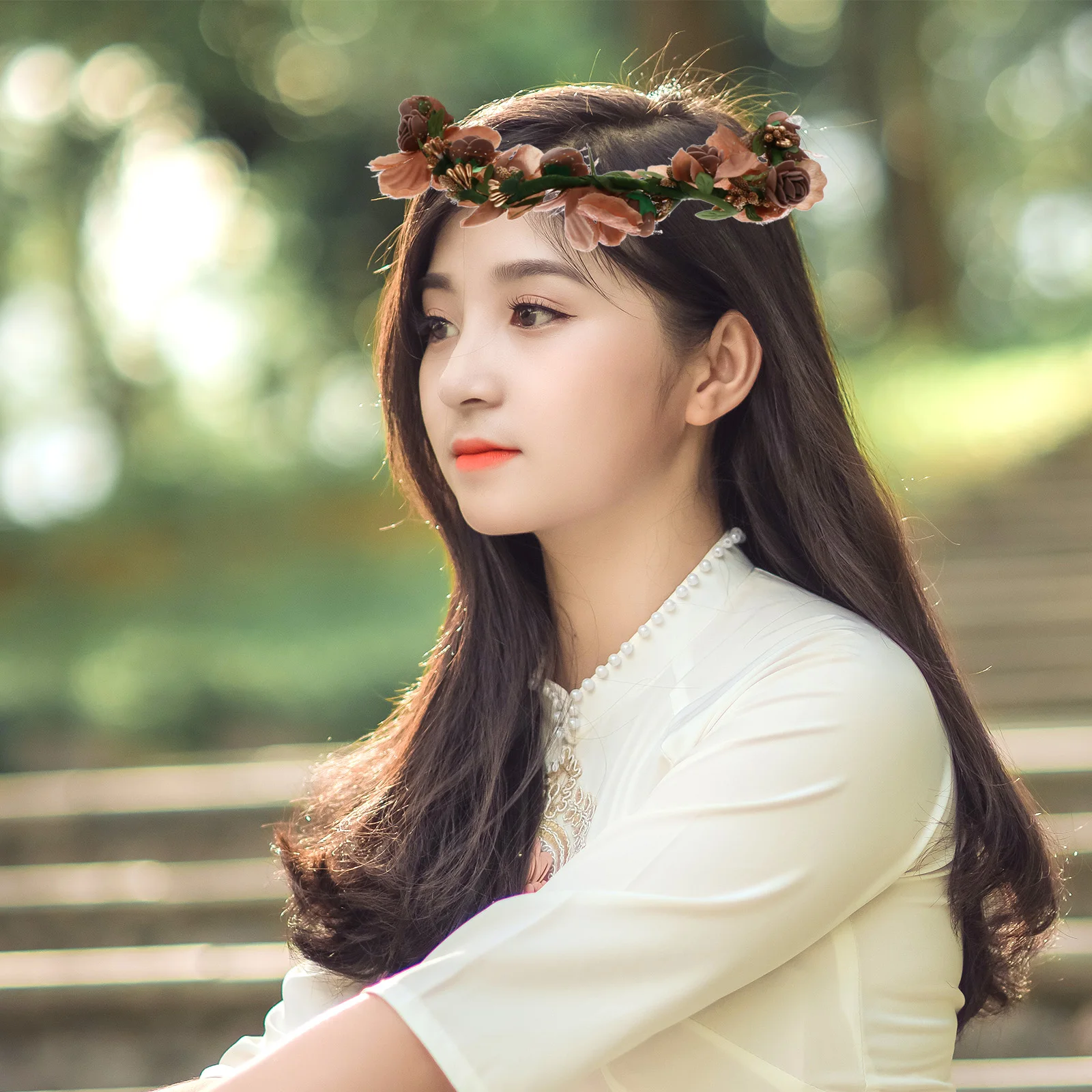 

Floral Crown Artificial Garland Accessories Headpiece Bridesmaid Wedding Decorations Bridal Hair