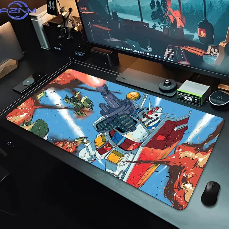 Extended RX-78-2 Gundam Mechanical Warrior Gaming Mouse Pad, Non-slip Rubber eSports Desk Mat, Speed Surface Keyboard Mousepad