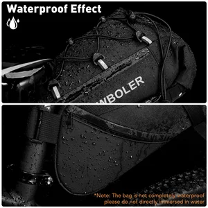 Newboler-Waterproof Bike Saddle Bag, MTB Road Bicycle, large Cycling Bag capacity, folding tail rear bag, trunk accessories, 10L 12 Main Sales Bike Backpack - №5