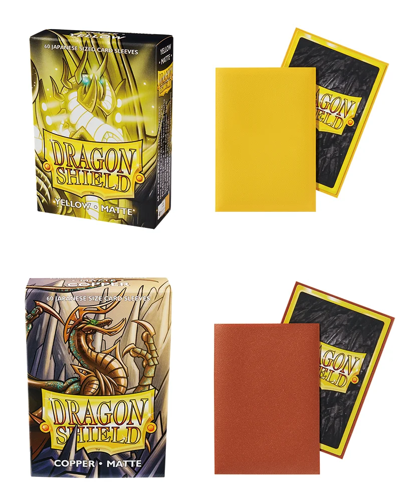 Drakenschild 60 Stks/doos Ygo Spelkaarten Mouwen Spelen Voor Japanse Yu-Gi-Oh Klein Formaat Mini Bordspel Kaarten Beschermhoes