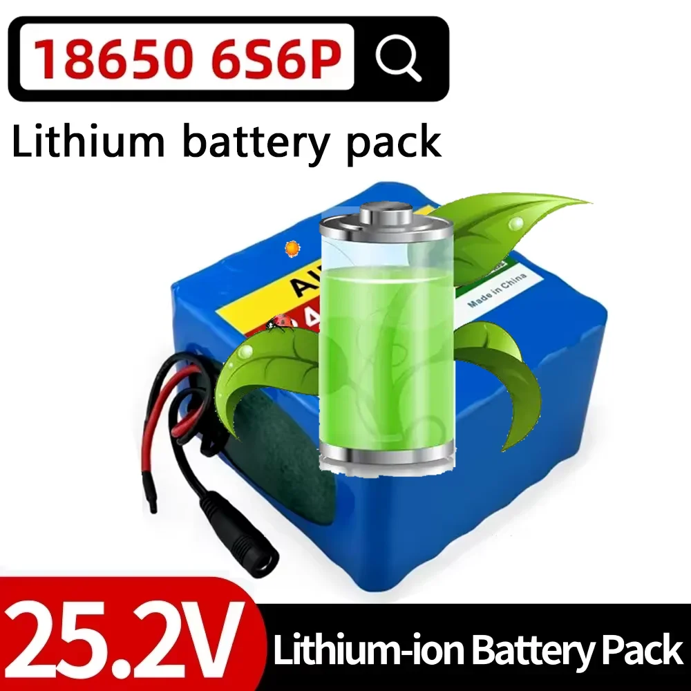 

2026 New Battery Pack 18650 ,For Electric Bicycles and Scooters 25.2V 24000mAh Large Capacity Lithium Battery Pack 6S6P