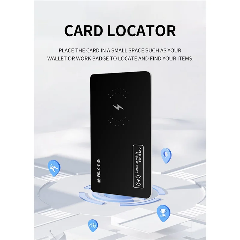 

A32T-Anti-Loss Location Tracking Card GPS Locator Smart Tag Support Wireless Charging