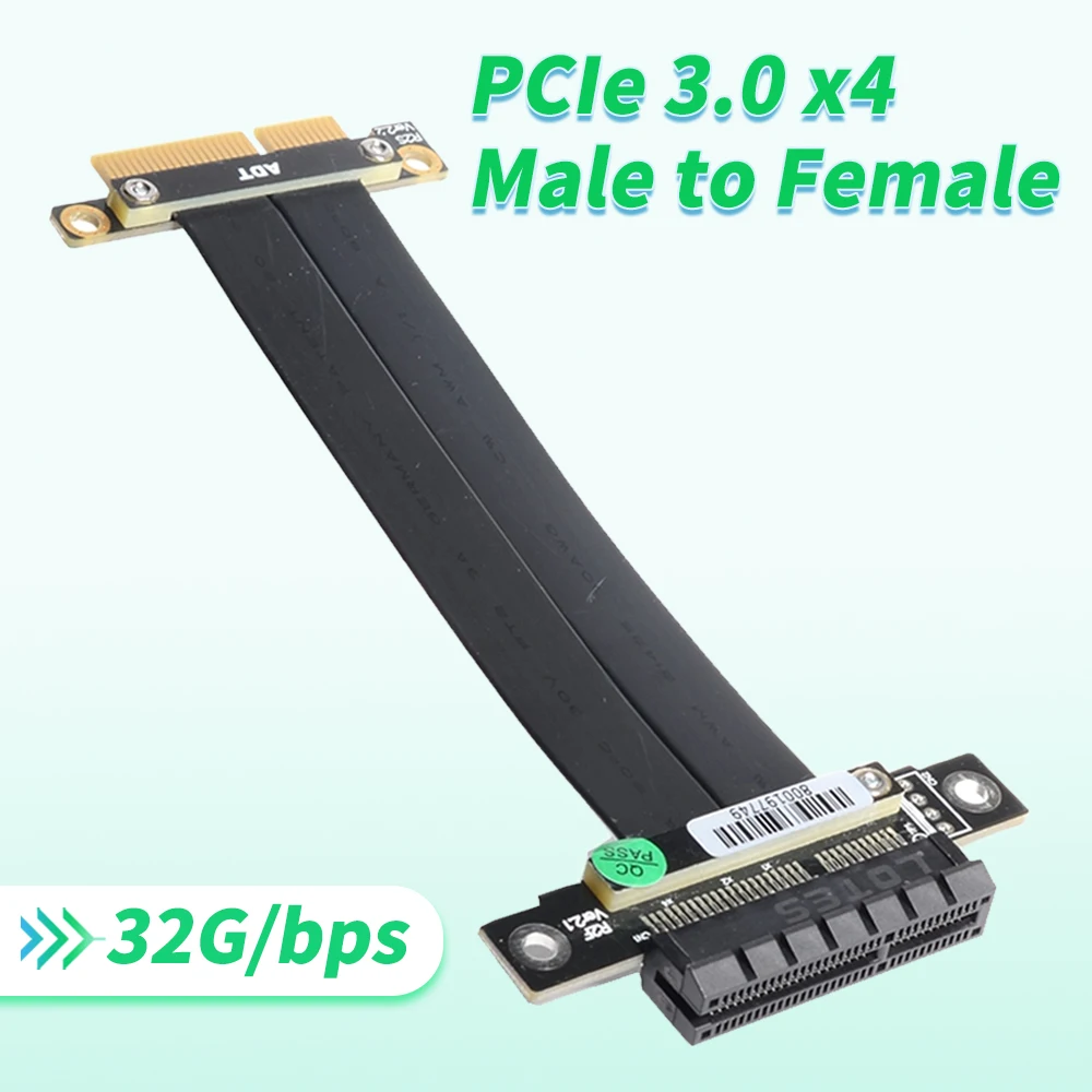 PCIe 3.0 x4 Male to Female Extension Cable R22SF PCI Express Gen3 Motherboard Graphics SSD RAID Extender Convertor Riser Card