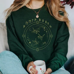 Runen Sweatshirt Drama one Pullover Fanfic Liebhaber Geschenk Draco Fanfic Pullover Papier kran Manacled Grafik Sweatshirts Buchish Tops