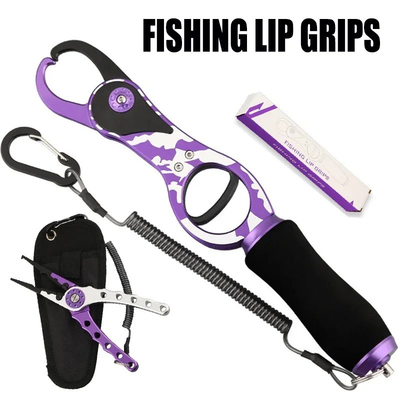 Fish Lip Gripper 27cm Multifunctional Fish Pliers Aluminum Alloy Fish Controller Big fish Clamp Fishing Accessories