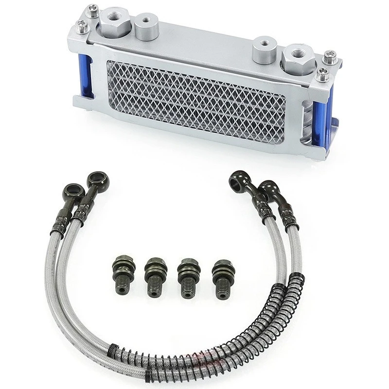 for Off-road Motorcycle  Bike Oil Cooler Curved Beam Machine 50-140cc Aluminum Radiator