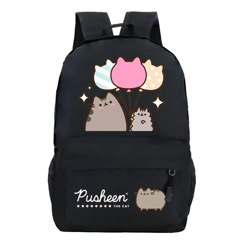 Gato dos desenhos animados mochila escolar crianças anime sacos de escola meninos meninas de volta à escola presente mochila 16 Polegada zíper