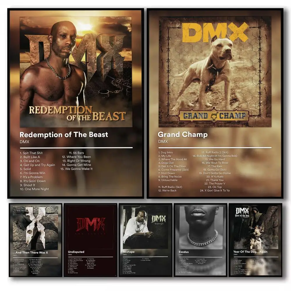 Hardcore Rap D-DMX Album Poster PP Wall Decor Posters Celebrity Music Art Prints Bedroom Office Gift