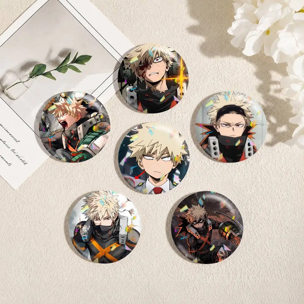 My Hero Academia Katsuki Bakugo 25mm 32mm 44mm 58mm 75mm Brooches Badges Pins for Accessories Gift