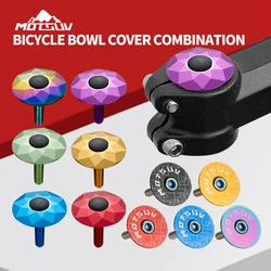 MOTSUV Bicycle Bowl Cover MTB Road Bike Alloy Headset Stem Top Cover For 28.6mm Front Fork Pipe Cycling Accessories Bicycle Part