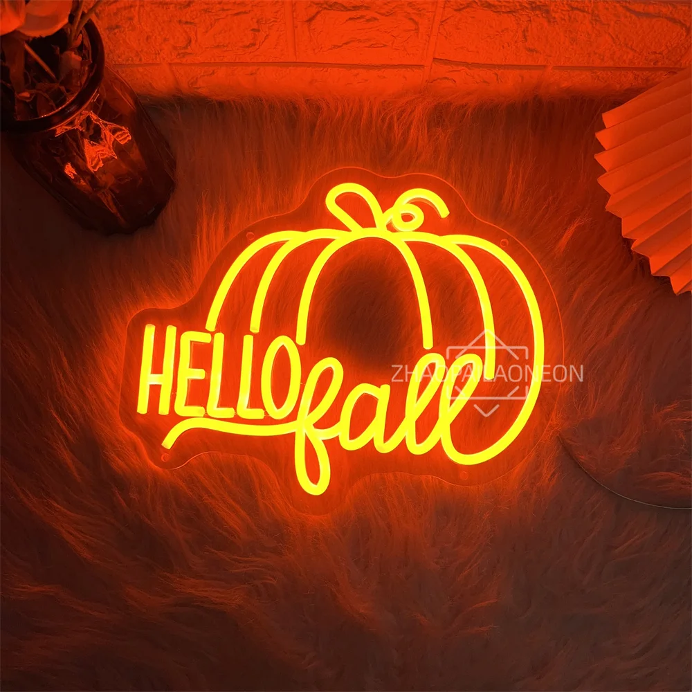 Enseigne Néon LED à Intensité Variable pour Halloween, Design de Citrouille Murale, Chambre d'Enfant, Décoration de Maison, ix, USB
