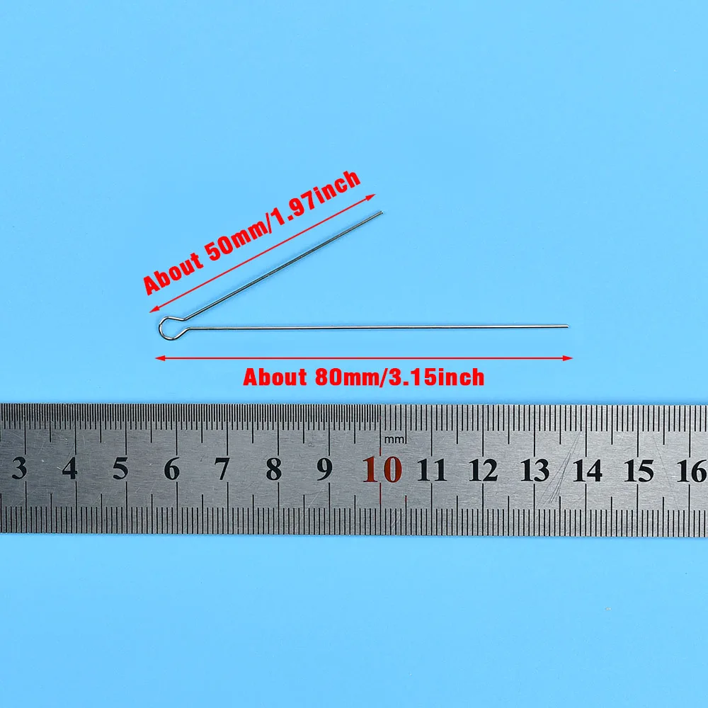 20 piezas/40 Uds. De alambre de acero de lentejuelas giratorias de 80mm, señuelo de pesca DIY, cuchillas de cuchara giratoria, accesorios de gancho de cebo Artificial - imagen 3