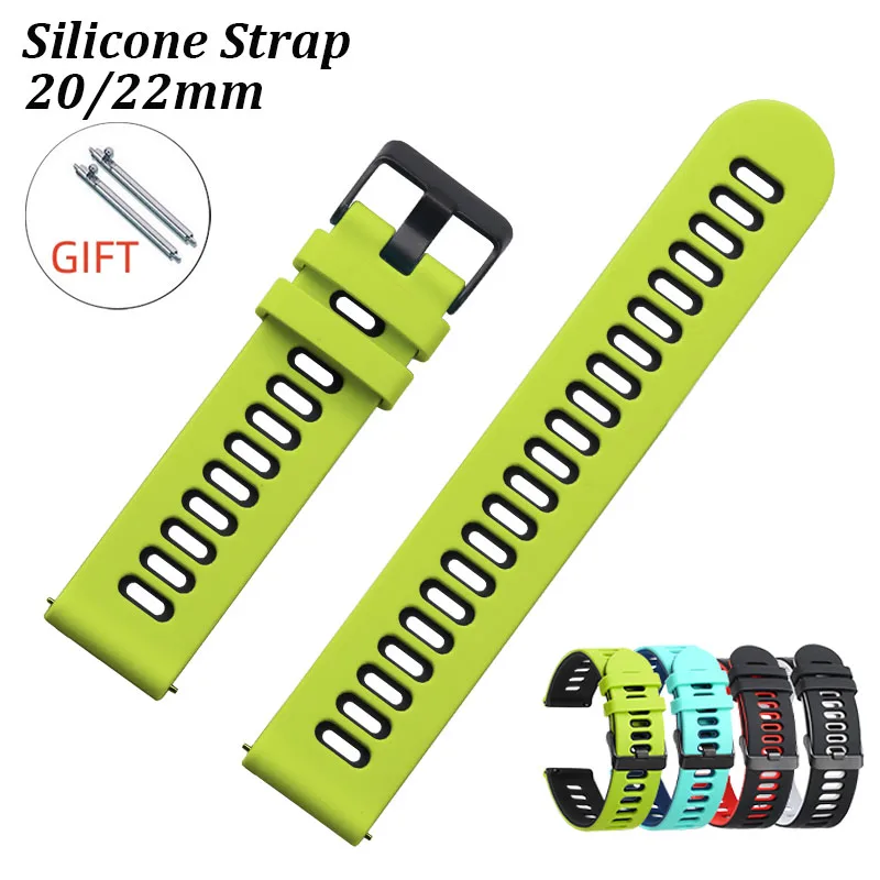 Ремешок силиконовый для Garmin Fenix, быстросъемный браслет для Samsung Galaxy, Huawei, умные часы, 20 мм 22 мм