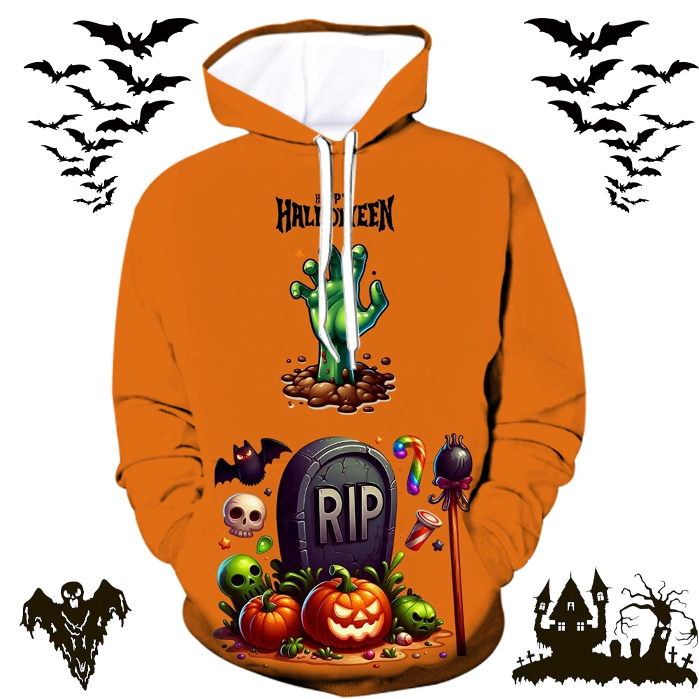 

Fashion Halloween Men's.Hoodies Sweatshirts Women 3D Print Pumpkin Print Hoodies Autumn New Unisex Harajuku Party Pullover Tops