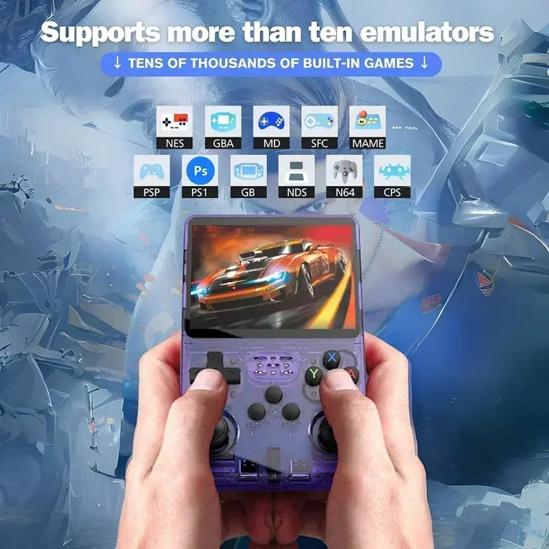 R36S Retro Portable Game Console with 3.5 inch  Linux System 128GB Consoles Handheld Game Players with Retro Style Game boy Gift