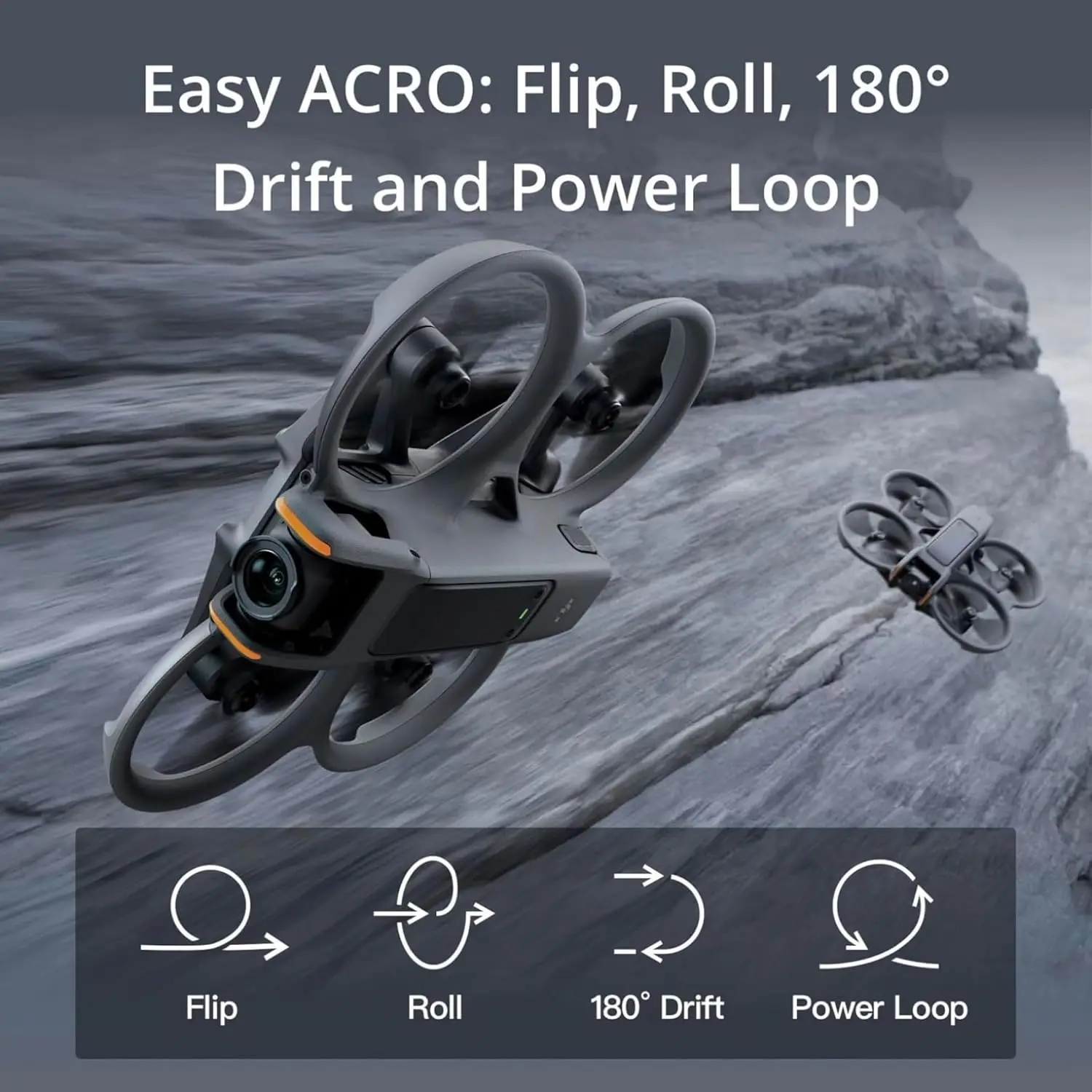 Refurbished Used  DJI Avata 2 Fly Smart Combo FPV Drone with 4K Camera Includes Goggles N3 RC Motion 3 Built-in Propeller Guard Immersive Flight Experience Easy Flip Roll