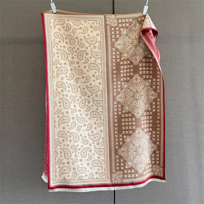 Bufanda de Otoño Invierno para mujer, chales Pashmina, manta de Cachemira cálida, estolas gruesas para mujer, Poncho Echarpe de Bufanda al aire libre
