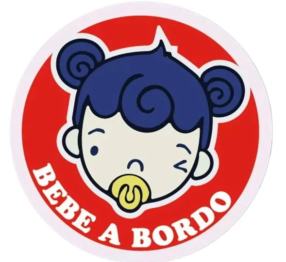 Pegatinas de coche España bebé a bordo advertencia bebé en coche camión Auto Motor pegatina calcomanía tipo reflectante divertido 15CM PVC KK