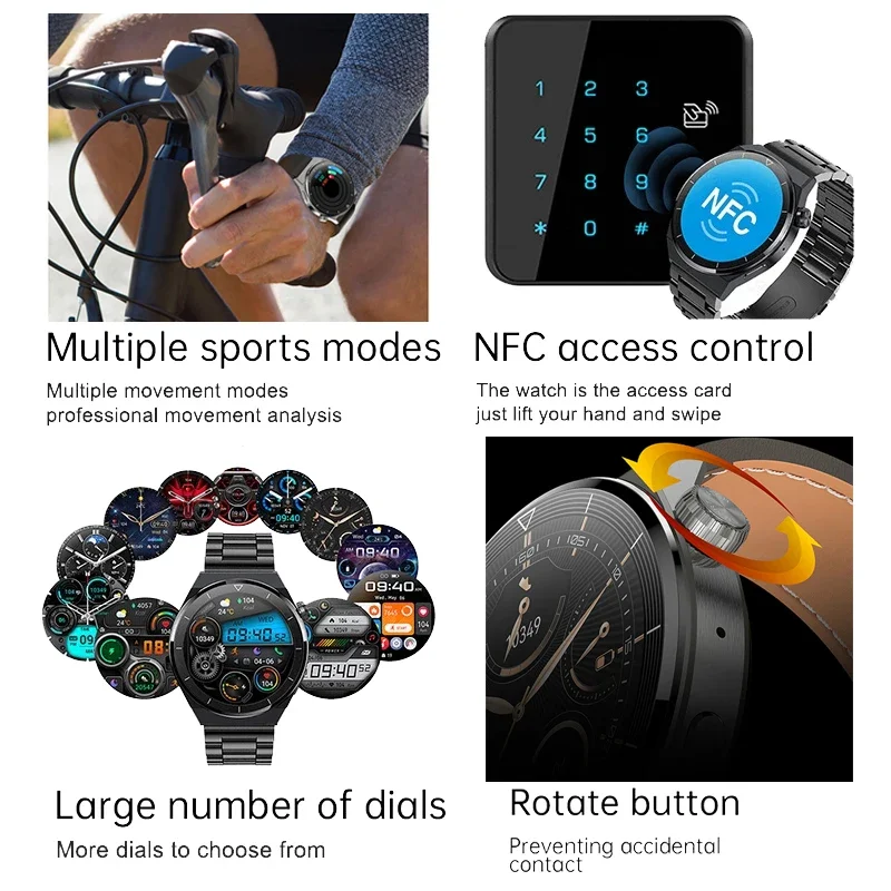 Xiaomi NFC ساعة ذكية للرجال GT3 Pro AMOLED 390*390 HD شاشة معدل ضربات القلب بلوتوث دعوة IP68 مقاوم للماء SmartWatch لهواوي