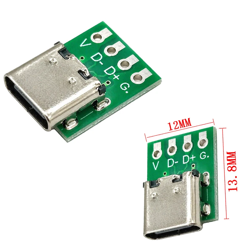 Socket Receptacle Adapter For Data Line Wire Cable 1/5/10Pcs Type C Connector Transfer Socket Accessories For Repair Testing Use
