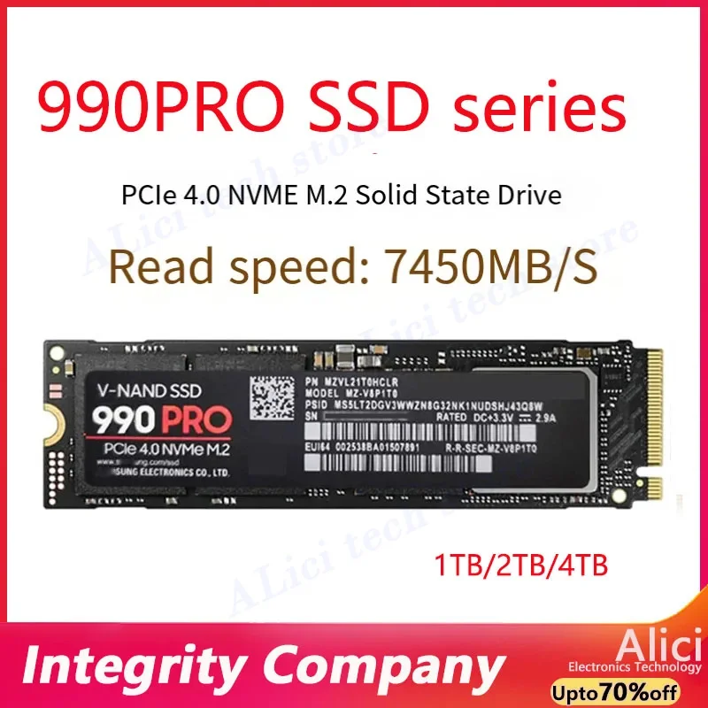 Original SSD 990PRO EVO 1T solid-state drive NVMeM.2 notebook 2T desktop PCIE4.0 computer FOr SAMSUNG