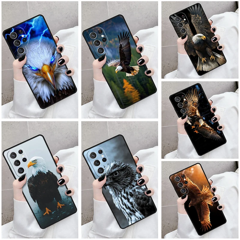 Phone Case For Samsung Galaxy S24 S23 S21fe S22 Ultra Plus Note 10 20 S8 S9 S10 Cover Eagle Hawk Bird Animal