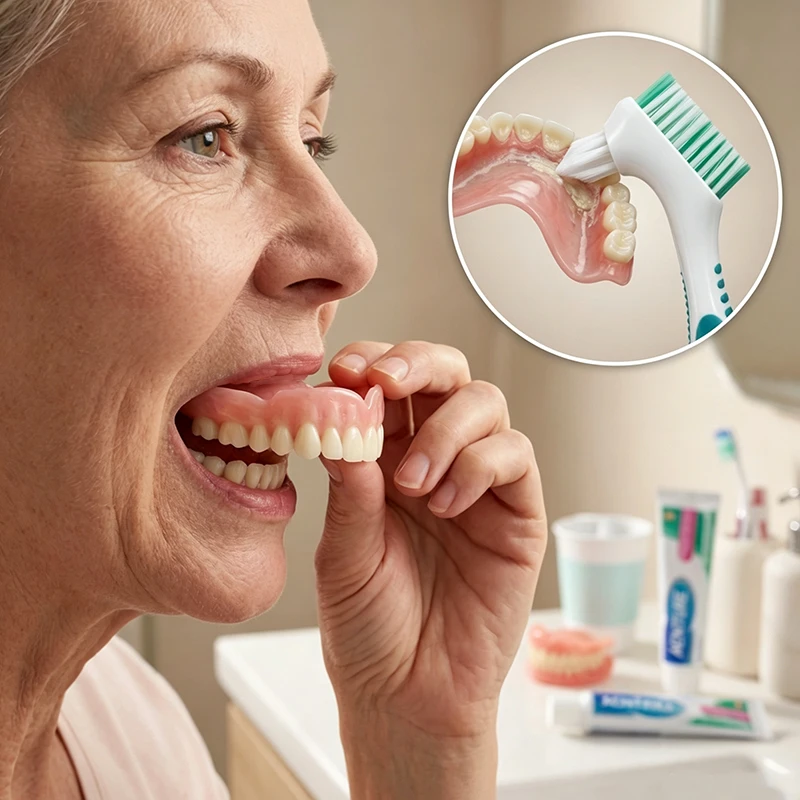 10pcs Denture Cleaning Brush Double Sided Invisible Braces Retainer Descaling Brush Multi-Layered Bristles Toothbrushes