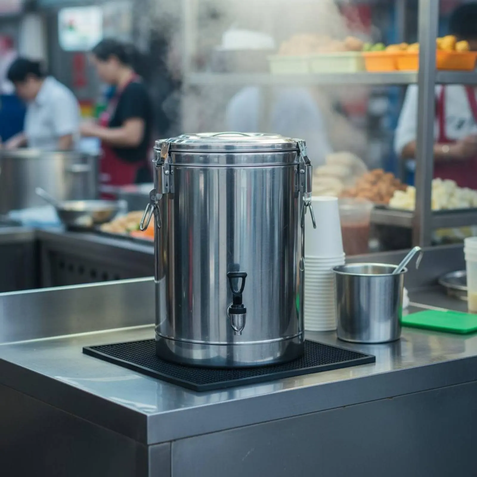 

Stainless Steel Insulated Barrel Leak-Resistant Silicone Gasket Insulated Soup Container Hot and Cold Food Container