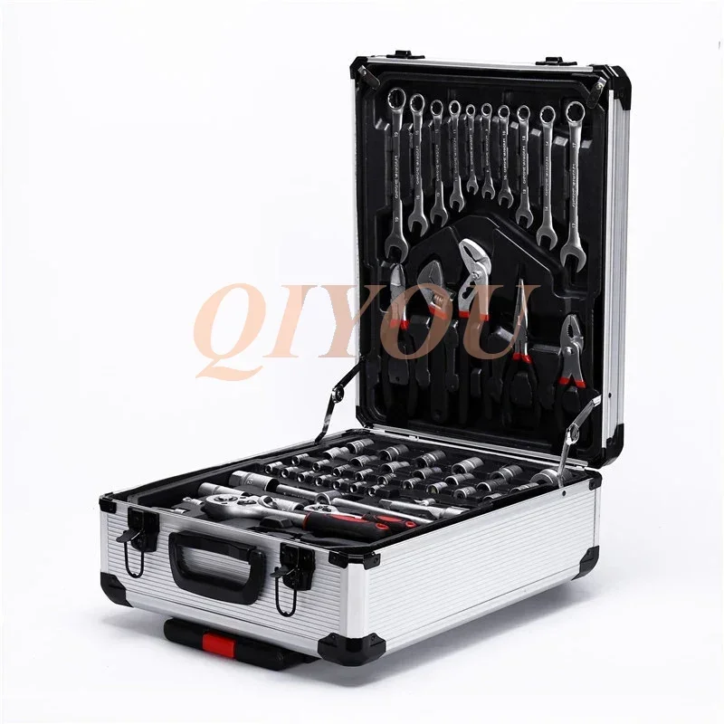 

Portable Automotive Sheet Metal Tools 187 Combination Hardware Tool Trolley Type Outer Box Complete Set Car Repair Hardware Tool