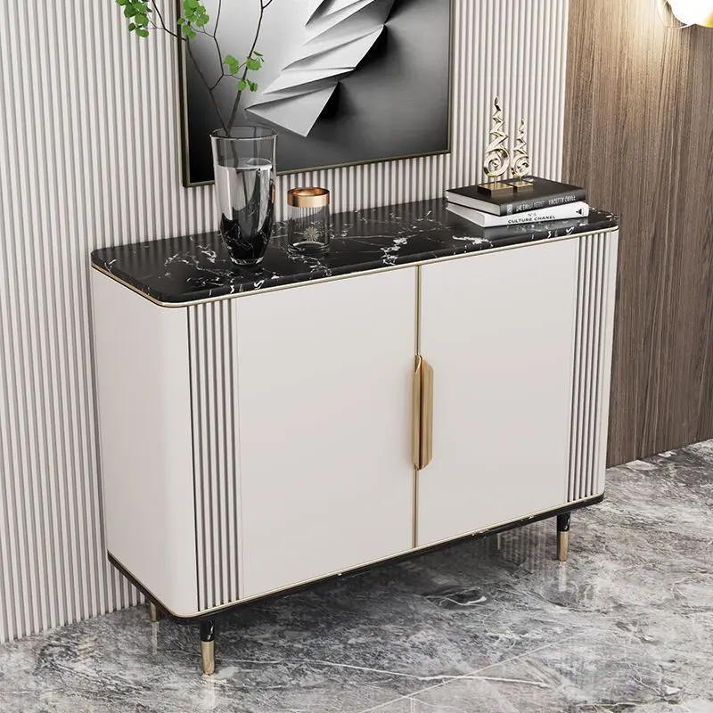 خزانة مدخل فاخرة حديثة وبسيطة جديدة راقية لغرفة المعيشة وخزانة بهو لتزيين الحائط وخزانة جانبية للممر