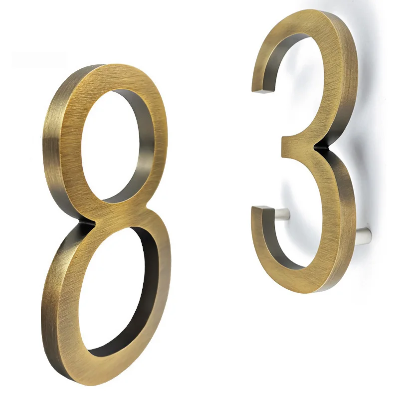 5 cali/127 mm Pływające numery domów 0 do 9 Metalowe numery drzwi Znaki adresowe Tabliczki na drzwi Zewnętrzne ścienne tabliczki ogrodowe