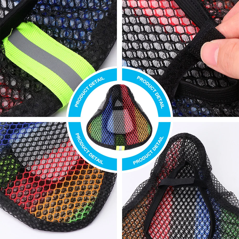 3Pcs Sunproof Bike Saddle Cover Premium Thick Durable Waterproof Reflective Elastic Comfortable Seat Cover for Mountain and Road