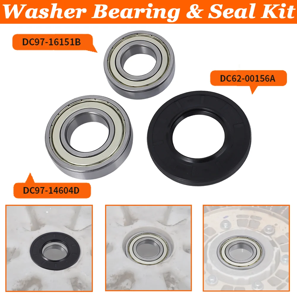 Washer Seal Bearing Kit w/ HCH Premium Bearing For Haier Honda Bosch Kia Samsung Airbus DC62-00156A DC97-16151B DC97-14604D