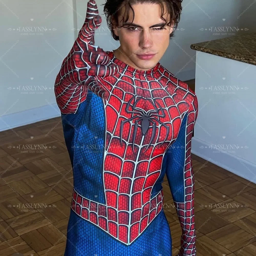 

Костюмы для косплея Marvel Raimi, костюм зентай, костюмы на Хэллоуин, нарядная одежда для вечеринки, боди с изображением Человека-паука, вечерние комбинезоны