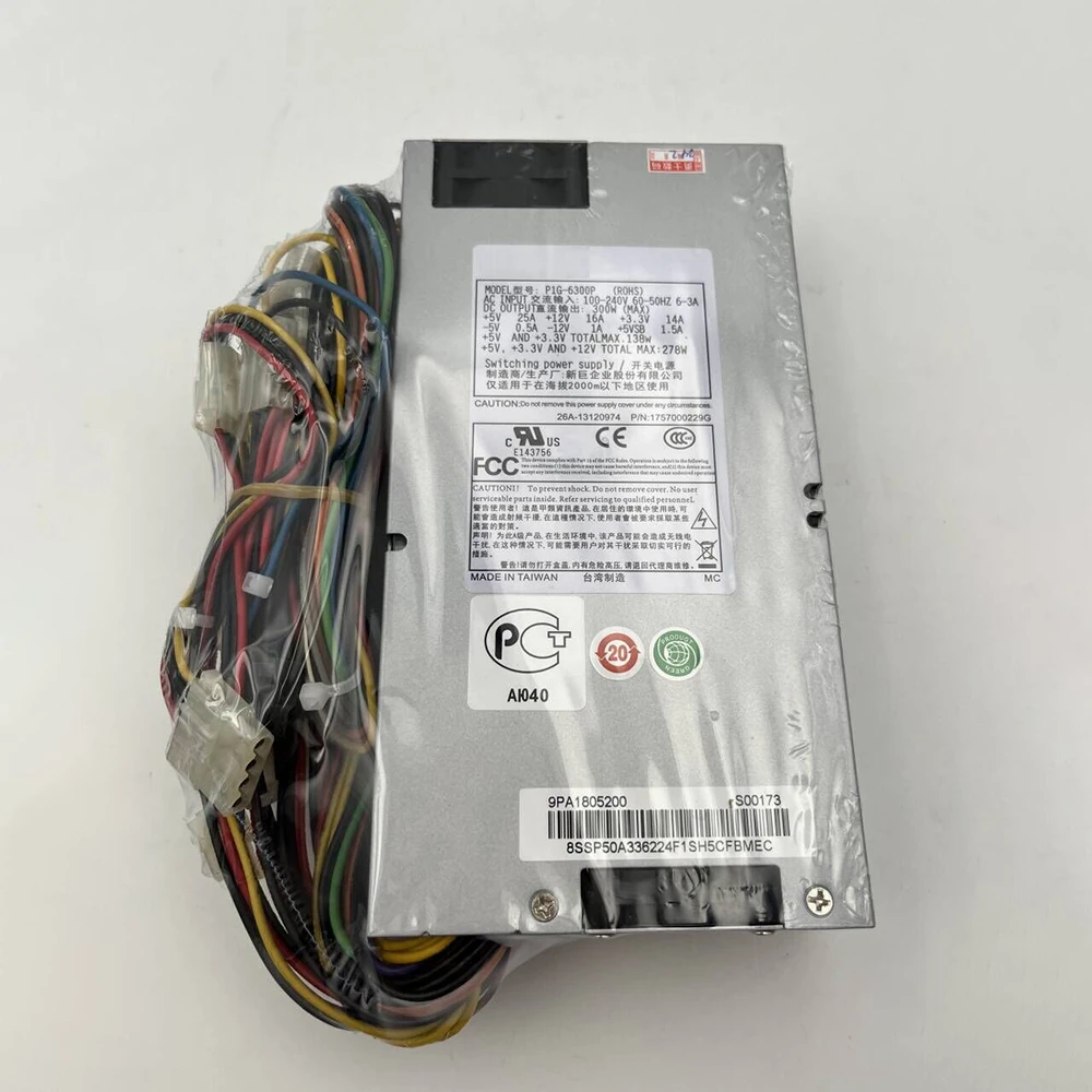 For Advantech 1U 300W Industrial Computer Power Supply P1G-6300P Original disassembly