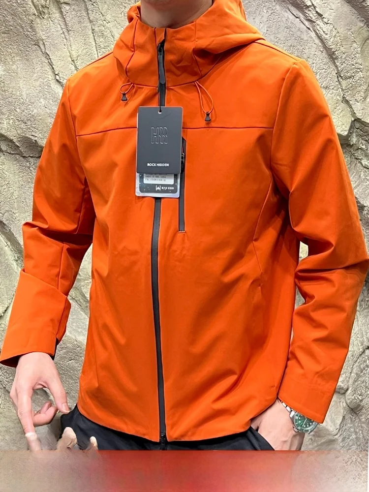 

All-Weather Series Men's Outdoor Soft ell Jaet Breathable Waterproof Zipper High-End Heat-sed Polyester Fiber Windproof