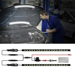 1set LED Car Engine Under Hood Light Kit Waterproof 12V Car LED Strip Light Bar with Automatic On/Off Universal Fit Any Vehicle
